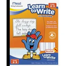 ACCO Brands MEA 48556 — Mead Raised Ruling Dotted Line Writing Tablet - 40 Pages - 0.75 Ruled - 8 x 10 - White Paper - Grade - 1 Each