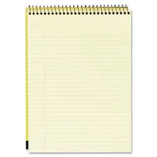 ACCO Brands MEA 59880 — Mead Premium Wirebound Legal Pads - 70 Sheets - Spiral - 20 lb Basis Weight - 8 1/2 x 11 3/4 - Canary Paper - Navy Cover - Board Cover - Heavyweight, Micro Perforated, Spiral Lock, Stiff-back - 1 Each