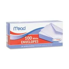 ACCO Brands MEA 75064 — Mead Plain White Envelopes - Business - #10 - Gummed - 100 / Box - White