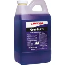 Betco Corporation BET 3414700 — Betco Quat-Stat 5 Disinfectant - Concentrate Liquid - 67.6 fl oz (2.1 quart) - Lavender Scent - 4 / Carton - Purple