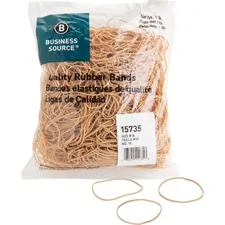 Business Source BSN 15735 — Business Source Quality Rubber Bands - Size: #18 - 3 Length x 0.1 Width - Sustainable - 1480 / Pack - Rubber - Crepe