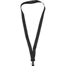ADVANTUS CORPORATION AVT 97131 — Advantus Plastic Hook Flat Breakaway Lanyard - 12 / Pack - 36 Length - Black - Plastic