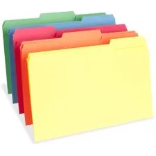 Business Source BSN 65781 — Business Source 1/3 Tab Cut Legal Recycled Top Tab File Folder - 8 1/2 x 14 - 3/4 Expansion - Top Tab Location - Assorted Position Tab Position - Assorted - 10% Recycled - 100 / Box