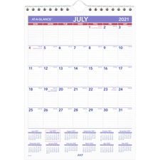 ACCO Brands AAG AY128 - At-A-Glance Academic Monthly Wall Calendar - Small Size - Ac