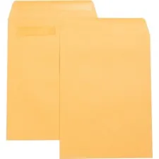 Business Source BSN 42123 — Business Source Press-To-Seal Catalog Envelopes - Catalog - 9 Width x 12 Length - 28 lb - Self-sealing - Kraft - 100 / Box - Brown Kraft