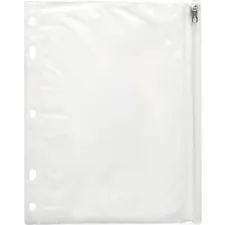 Business Source BSN 01607 — Business Source Punched Economy Binder Pocket - 10 Height x 8 Width - 7 x Holes - Ring Binder - Clear - Plastic - 1 Each