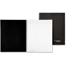 ACCO Brands MEA 06064 — Mead 1 - Subject Action Planner Notebook - Letter - 80 Sheets - Double Wire Spiral - 0.34 Ruled - 20 lb Basis Weight - 8 1/2 x 11 - White Paper - Black Binder - Black Cover - Linen Cover - Bond Paper, Perforated, Subject - 1 Each