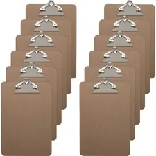 Business Source BSN 16506BX — Business Source Standard Metal Clip Clipboard - Standard - Brown - 12 / Box