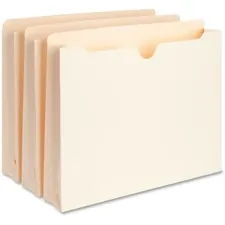Business Source BSN 65799 — Business Source Straight Tab Cut Letter Recycled File Pocket - 8 1/2 x 11 - 2 Expansion - Manila - 10% Recycled - 50 / Box