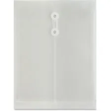 Business Source BSN 02020 — Business Source String Closure Top-open Poly Envelope - Inter-department - 10 Width x 13 Length - String/Button - 1 Each - Clear