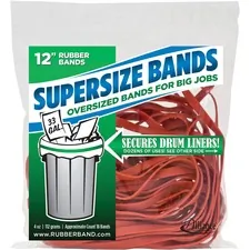 ALLIANCE RUBBER ALL 08994 — Alliance Rubber 08994 SuperSize Bands - Large 12 Heavy Duty Latex Rubber Bands - For Oversized Jobs - Red - 4 Ounce Resealable Bag - Approx. 18 Bands
