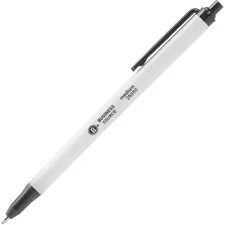 Business Source BSN 25050 — Business Source Retractable Ballpoint Pens - Medium Pen Point - Retractable - Black - Gray Barrel - 12 / Dozen