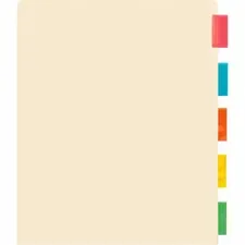 Business Source BSN 02073 — Business Source Color Tab Pocket Binder Dividers - Blank Tab(s) - 5 Tab(s)/Set - 9 Divider Width x 11 Divider Length - Letter - 8 1/2 Width x 11 Length - Buff Buff Paper Divider - Assorted Tab(s) - 5 / Set