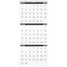 ACCO Brands AAG PM11X28 — At-A-Glance Contemporary 3-Month Vertical Wall Calendar - Daily, Monthly - 1.2 Year - December 2021 till February 2023 - 3 Month Single Page Layout - Wire Bound - Chipboard - Black - 27.1 Height x 12 Width - Reference Calendar, Durable, Hanging Loop - 1 Each