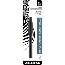 Zebra ZEB 80111 - Zebra Pen PM-701 Permanent Marker Refill - Fine Point - Blac