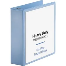 Business Source BSN 19752 — Business Source Round-ring View Binder - 3 Binder Capacity - Letter - 8 1/2 x 11 Sheet Size - 625 Sheet Capacity - Round Ring Fastener(s) - 2 Internal Pocket(s) - Polypropylene, Chipboard, Board - Light Blue - Wrinkle-free, Non-glare, Transfer Safe, Gap-free Ring, Durable, Sturdy, Clear Overlay - 1 Each
