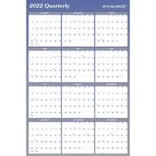 ACCO Brands AAG A1102 - At-A-Glance ErasableReversible Yearly Wall Planner - Monthly