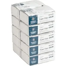 Business Source BSN 65638 — Business Source Paper Clips - No. 1 - 1000 / Pack - Silver - Steel