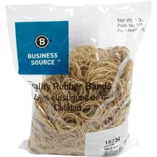 Business Source BSN 15730 — Business Source Quality Rubber Bands - Size: #12 - 1.8 Length x 1.1 Width - Sustainable - 2500 / Pack - Rubber - Crepe