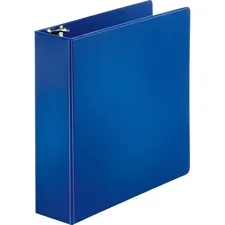 Business Source BSN 28661 — Business Source Basic Round Ring Binders - 3 Binder Capacity - Letter - 8 1/2 x 11 Sheet Size - Round Ring Fastener(s) - Vinyl - Dark Blue - 1.68 lb - 1 Each