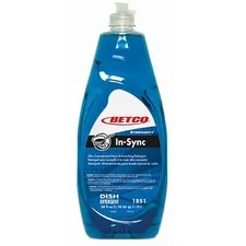 Betco Corporation BET 1851B900CT — Betco Simplicity In-Sync Dishwashing Liquid - Concentrate Liquid - 38 fl oz (1.2 quart) - Fresh Ozonic ScentBottle - 8 / Carton - Blue