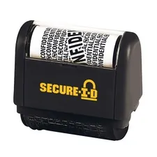 CONSOLIDATED STAMP COS 035510 — Consolidated Stamp Secure-I-D Personal Security Roller Stamp - CONFIDENTIAL - 1.50 Impression Length - Black
