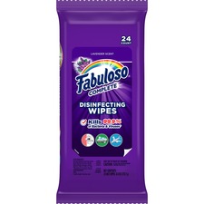 COLGATE PALMOLIVE, IPD. CPC 07452 - Fabuloso Disinfecting Wipes - Wipe - Soothing Lavender. Scen