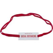 ADVANTUS CORPORATION AVT 98057 — Advantus Social Distancing Chair Strap Sign - 10 / Box - Reserved for Social Distancing Print/Message - Laminated, Adjustable - Multicolor
