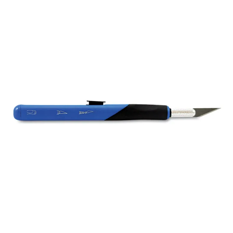 ELMER'S PRODUCTS, INC. EPI X3204M — Elmer's X-ACTO Retract-A-Blade No. 1 Knife - Lightweight, Comfortable Grip, Anti-roll, Retractable, Durable, Replaceable Blade - Metal - Blue - 1 Each