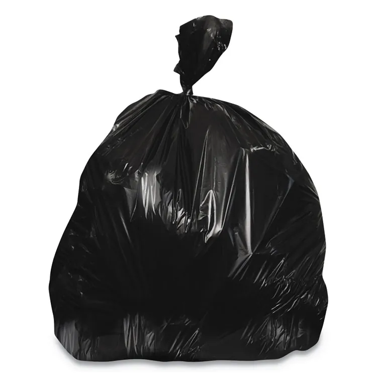 HERITAGE X7658WK R01 — Heavy-Duty Black Trash Liners, 60 Gallon, 1.7 Mil