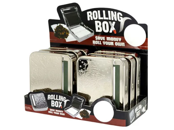 Bulk Buys EC550 — Elegant Etched Cigarette Rolling Box with Countertop Storage