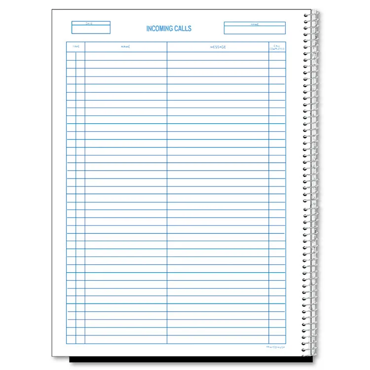 REDIFORM OFFICE PRODUCTS 50111 — Wirebound Call Log Register - 8.5 x 11 Inches