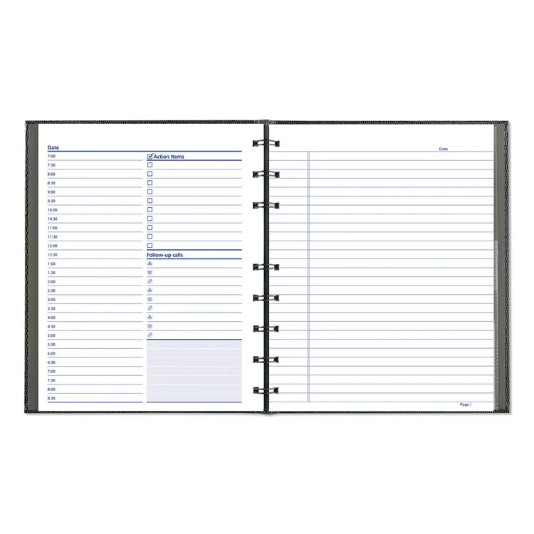 REDIFORM OFFICE PRODUCTS A30C.81 — Notepro Undated Daily Planner - Black Cover, 10.75 x 8.5