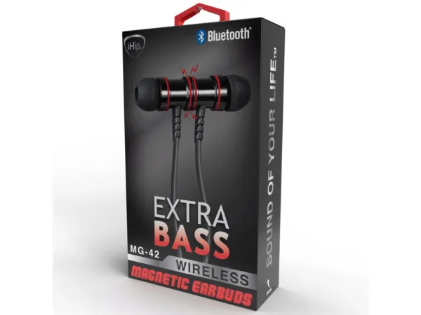 Bulk Buys DA316 — iHip Extra Bass Wireless Magnetic Bluetooth Earbuds