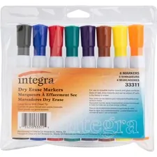 Integra ITA 33311 — Integra Chisel Point Dry-erase Markers - Chisel Marker Point Style - Assorted - 1 / Set