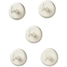Learning Resources LRN LER2698 — Learning Resources Magnetic Hooks - 13 lb (5.90 kg) Capacity - for Pocket Chart, Flip Book, Hall Pass, Decoration - White - 5 / Pack