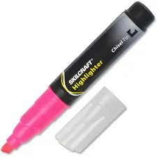 National Industries For the Blind 7520004607598 — SKILCRAFT Chisel Tip Tube Type Highlighter - Bold Marker Point - Chisel Marker Point Style - Fluorescent Pink - 12 / Dozen