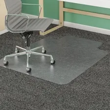 DEFLECTO DEF CM14433F — Deflecto SuperMat for Carpet - Carpeted Floor - 60 Length x 46 Width x 0.75 Thickness - Lip Size 12 Length x 25 Width - Vinyl - Clear