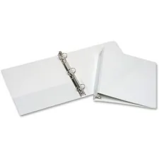 National Industries For the Blind 7510015194381 — SKILCRAFT 3-Ring View Binders With Pocket - 1 1/2 Binder Capacity - Letter - 8 1/2 x 11 Sheet Size - 3 x Round Ring Fastener(s) - Inside Front & Back Pocket(s) - Vinyl - White - Recycled - Clear Overlay, Heavy Duty, Tear Resistant, Crack Resistant - 1 Each