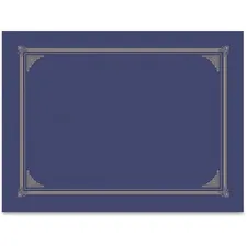 GEOGRAPHICS GEO 47401 — Geographics A4, Letter Recycled Certificate Holder - 8 19/64 x 11 45/64 , 8 1/2 x 11 , 8 x 10 - Metallic Blue - 30% Recycled - 6 / Pack