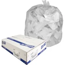 Genuine Joe GJO 70013 — Joe Economy High-Density Can Liners - Large Size - 45 gal - 40 Width x 46 Length x 0.39 mil (10 Micron) Thickness - High Density - Translucent - Resin - 250/Carton