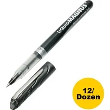 National Industries For the Blind 7520014612660 — SKILCRAFT Free Ink Rollerball Pen - 0.5 mm Pen Point Size - Black - 12 / Dozen