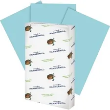 INTERNATIONAL PAPER HAM 103317 — Hammermill Paper for Copy 8.5x14 Laser, Inkjet Colored Paper - Blue - Recycled - 30% - Legal - 8 1/2 x 14 - 20 lb Basis Weight - Smooth - 500 / Ream - SFI