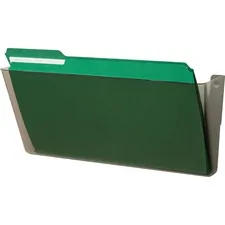 DEFLECTO DEF 74302 — Deflecto Stackable DocuPocket - 1 Compartment(s) - 7 Height x 16.3 Width x 4 Depth - Stackable - Smoke - 1 Each