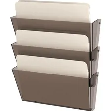 DEFLECTO DEF 63602RT — Deflecto Unbreakable DocuPocket - 3 Pocket(s) - Unbreakable - Smoke - Plastic - 3 / Pack