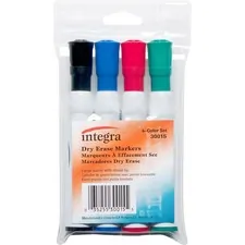 Integra ITA 30015 — Integra Chisel Point Dry-erase Markers - Chisel Marker Point Style - Assorted - 1 / Set