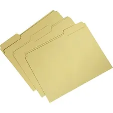 National Industries For the Blind 7530015664137 — SKILCRAFT Recycled Single-ply Top Tab File Folder - 8 1/2 x 11 - 3/4 Expansion - Top Tab Location - Assorted Position Tab Position - Yellow - 100% Recycled - 100 / Box