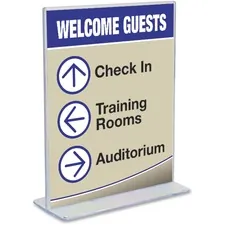 DEFLECTO DEF 590801 — Deflecto Superior Image Stand-Up Sign Holder - Support 8.50 x 11 Media - Plastic - 1 Each - Clear