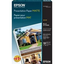 EPSON S041067 — Epson Inkjet Inkjet Paper - White - 90 Brightness - 90% Opacity - Legal - 8 1/2 x 14 - 27 lb Basis Weight - Matte - 100 / Pack