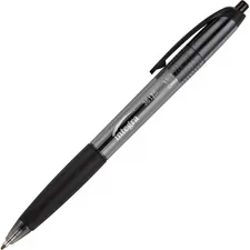 Integra ITA 36175 — Integra Rubber Grip Retractable Pens - Medium Pen Point - 1 mm Pen Point Size - Retractable - Black - Black Barrel - 12 / Dozen
